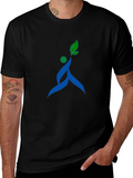 Stylish Black T-Shirt with Unique Nature-Inspired Graphic