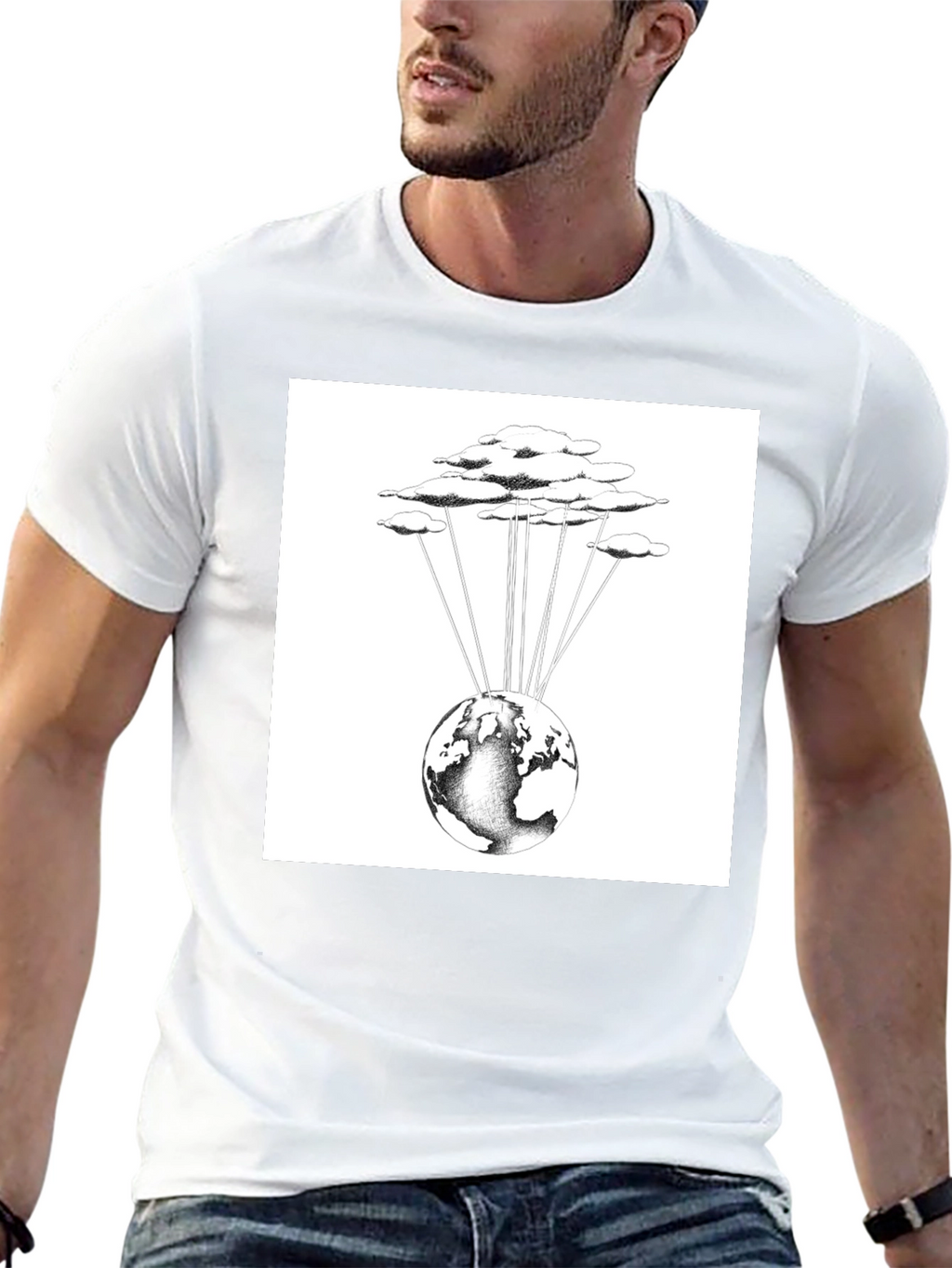 Cloud-Connected World Graphic Tee