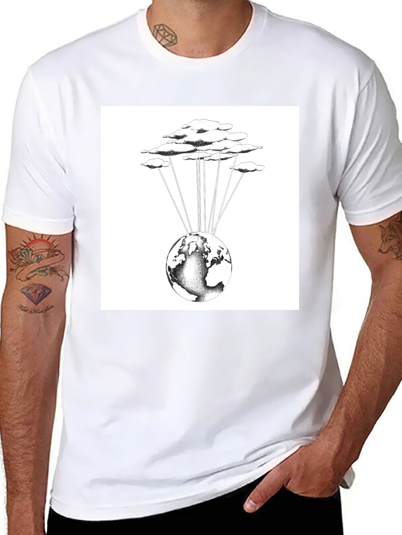 Cloud-Connected World Graphic Tee