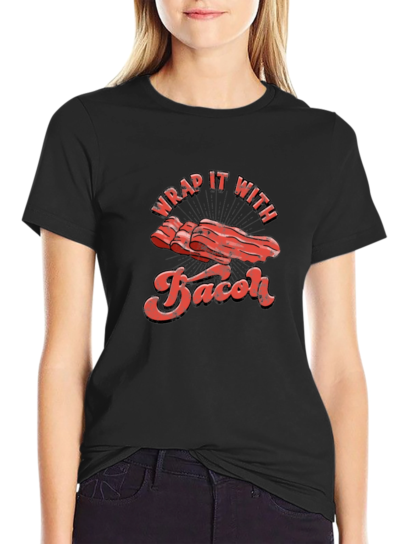 Wrap It With Bacon Graphic T-Shirt