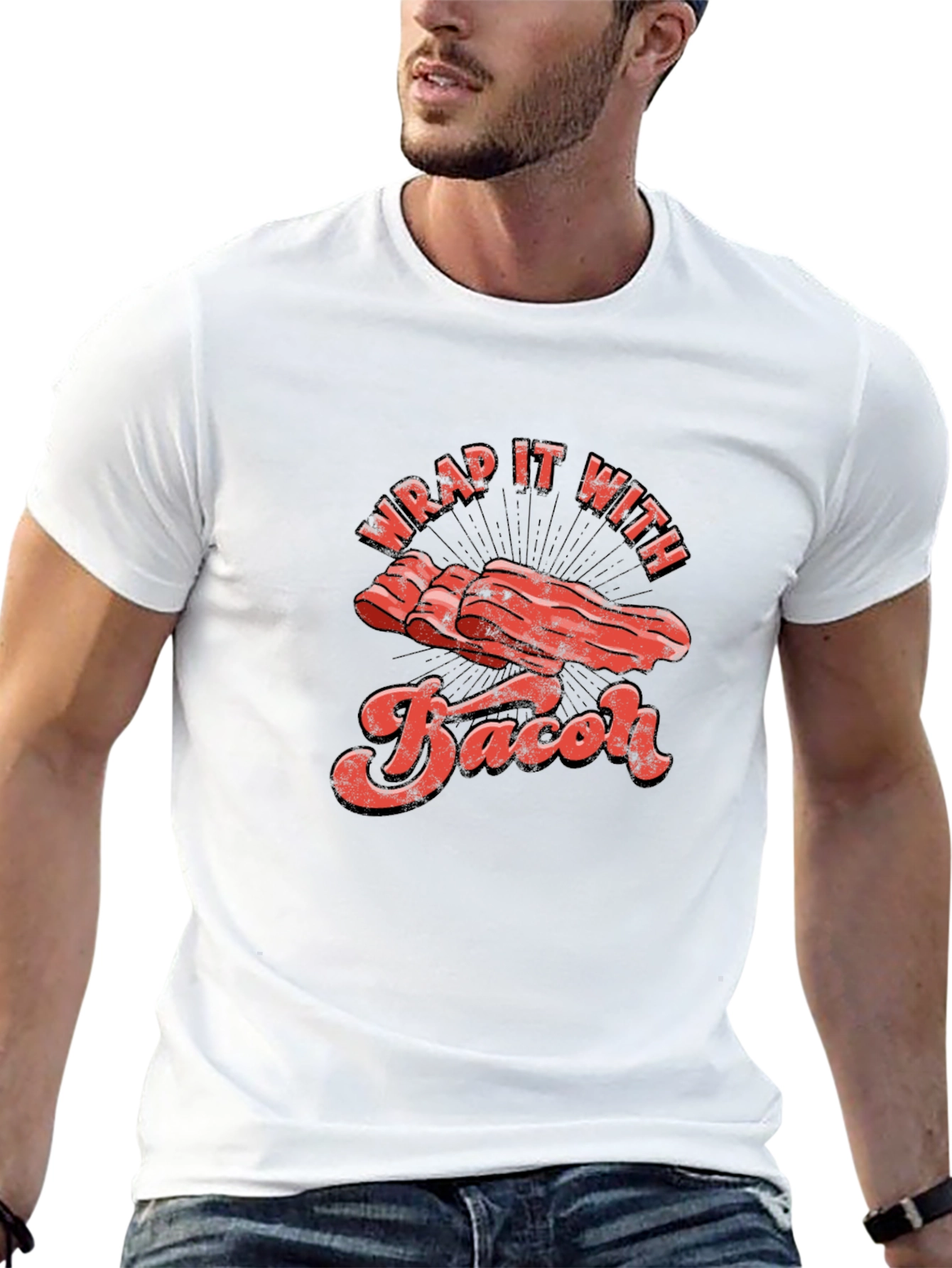 Wrap It With Bacon Graphic T-Shirt