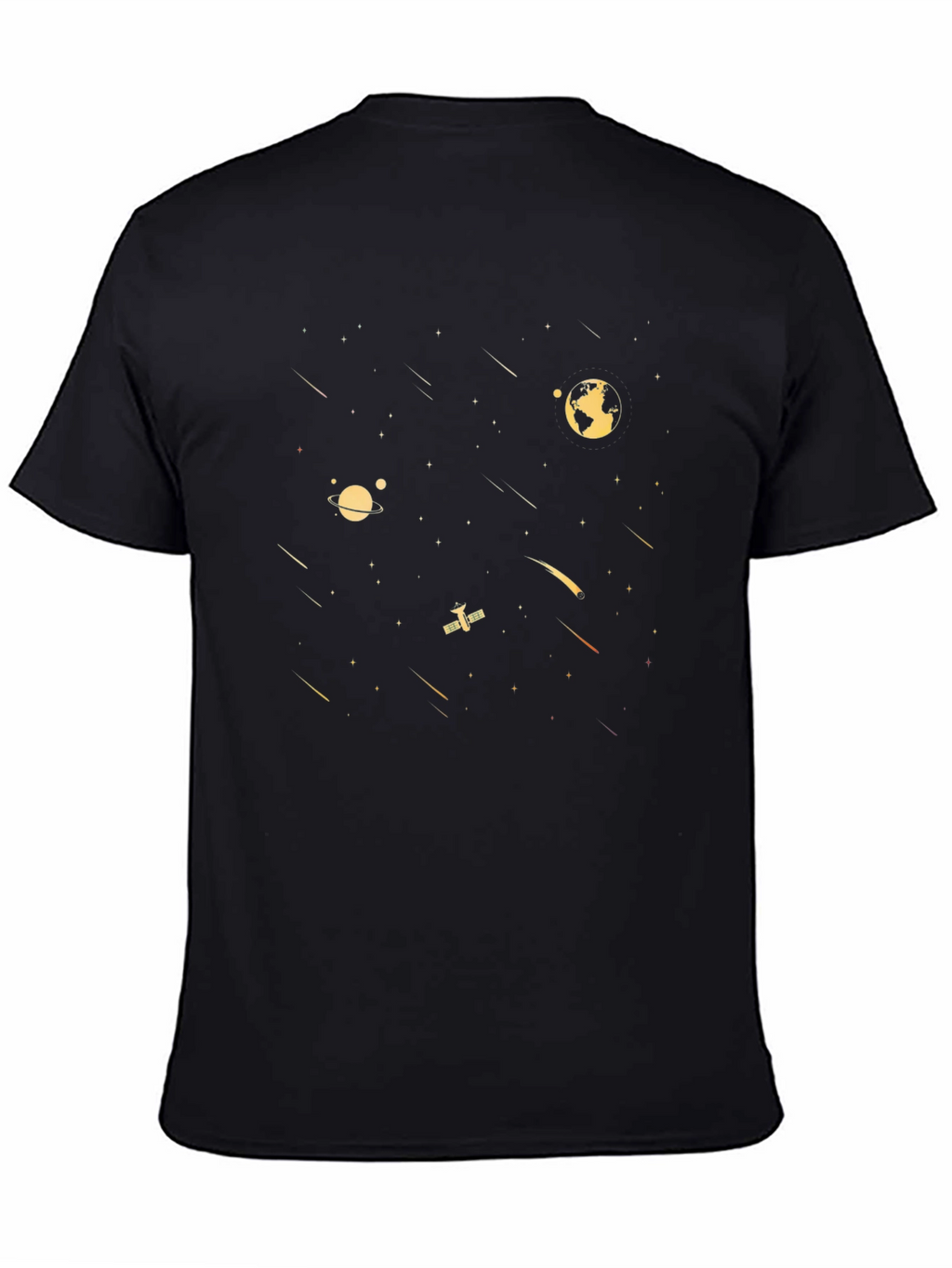 Space Galaxy Graphic Tee - Black