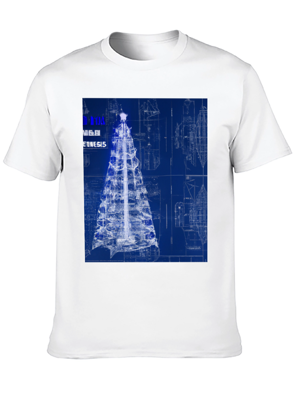 Blueprint Christmas Tree Graphic Tee