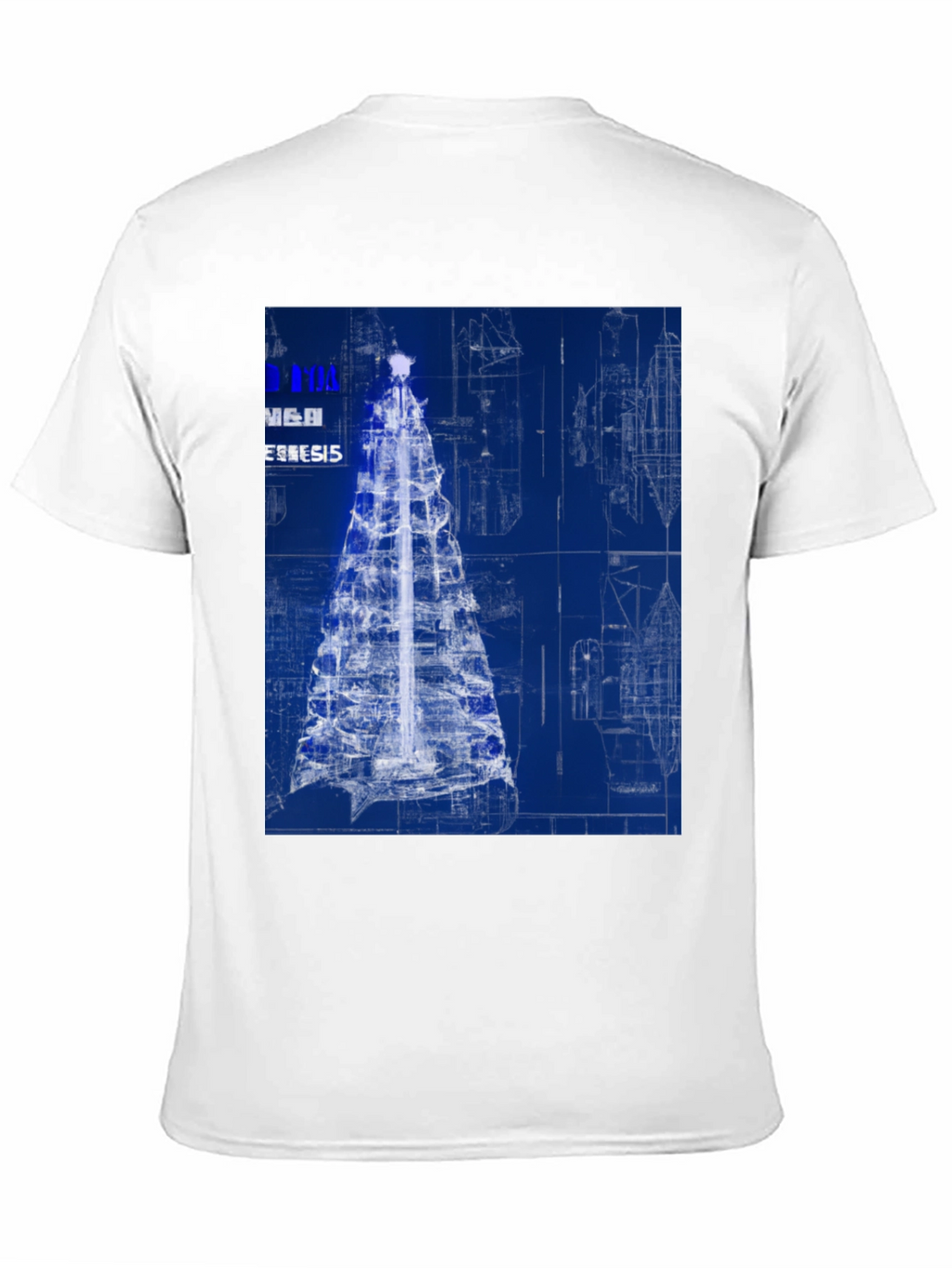 Blueprint Christmas Tree Graphic Tee