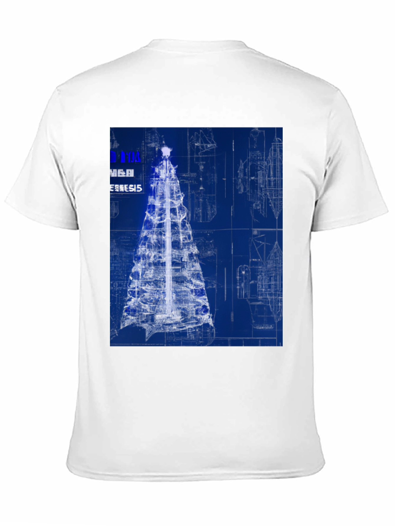 Blueprint Christmas Tree Graphic Tee