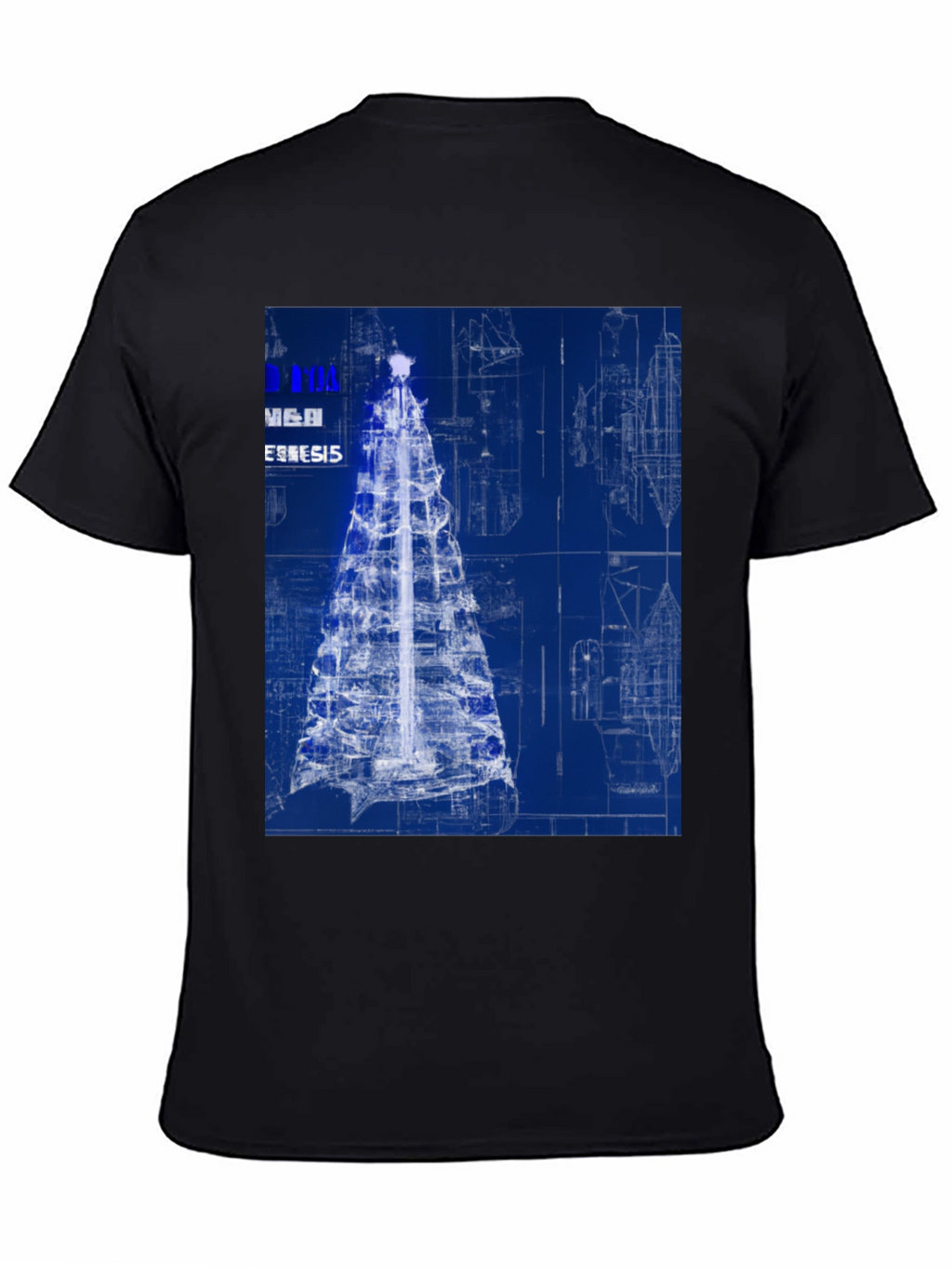 Blueprint Christmas Tree Graphic Tee