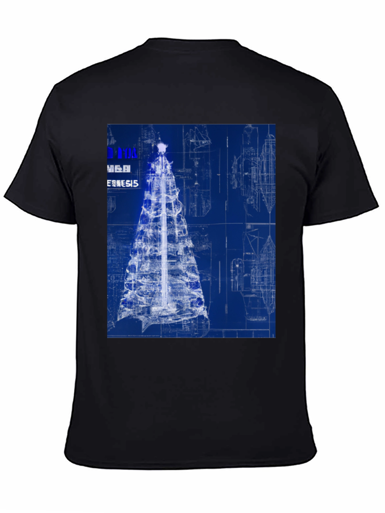 Blueprint Christmas Tree Graphic Tee