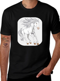 White Horse Graphic Tee - Stylish Comfort