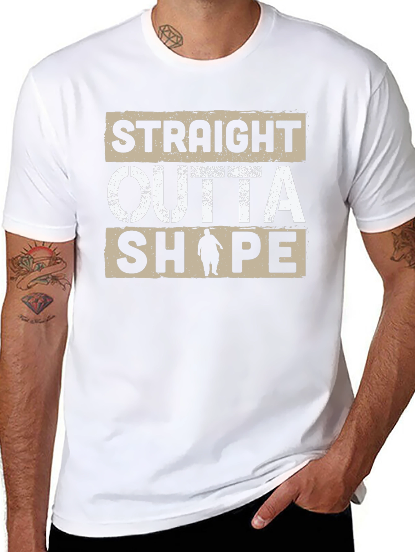 Straight Outta Shape T-Shirt - Funny Graphic Tee