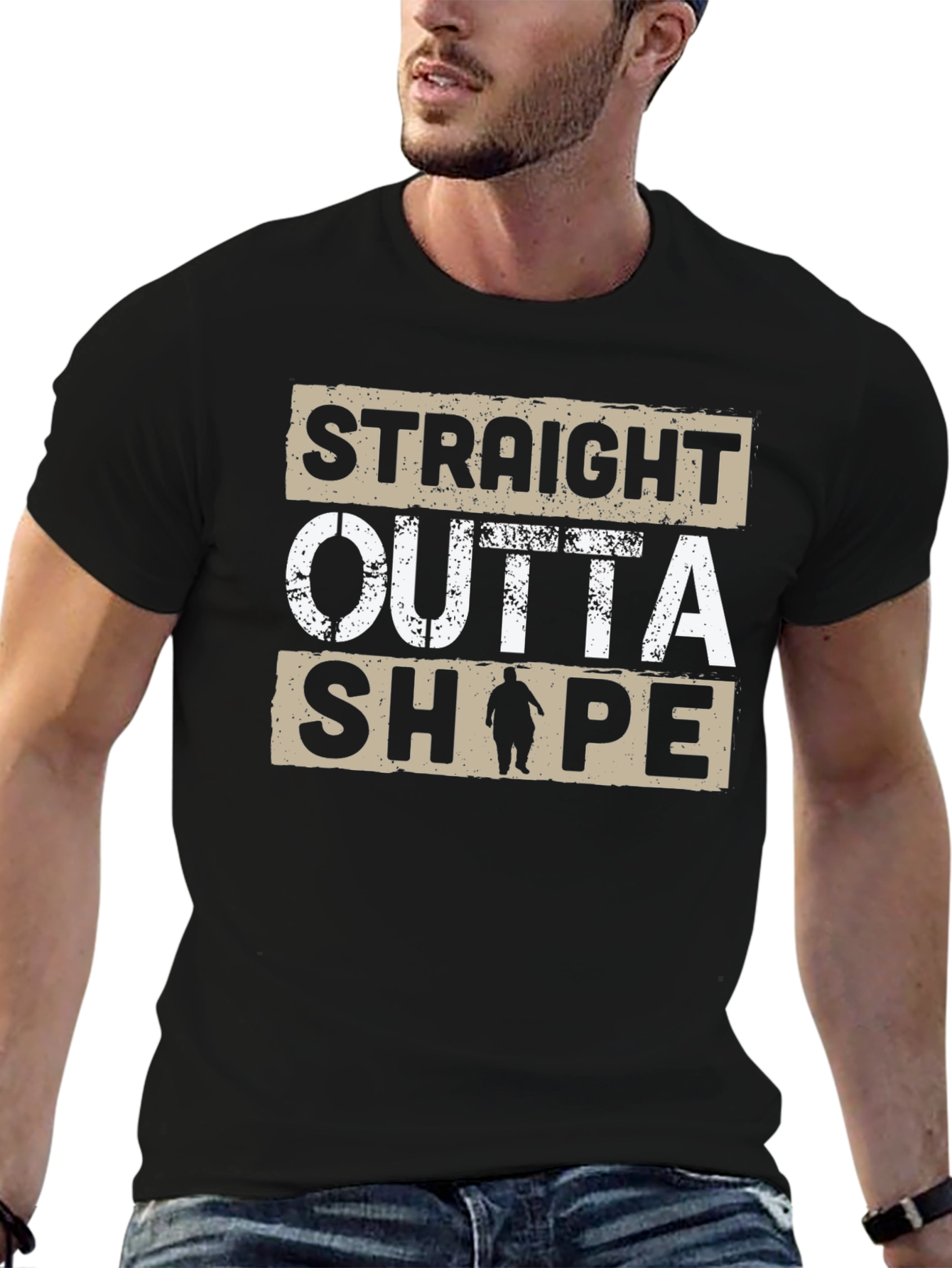 Straight Outta Shape T-Shirt - Funny Graphic Tee