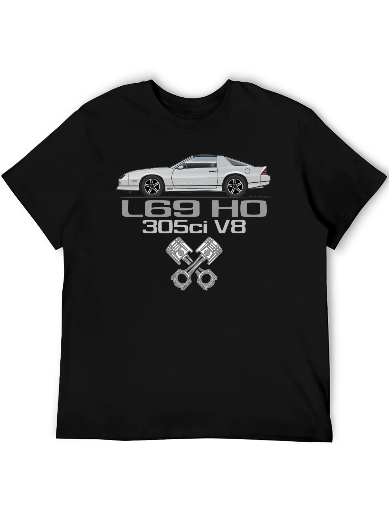 Camaro L69 HO 305ci V8 Black T-Shirt