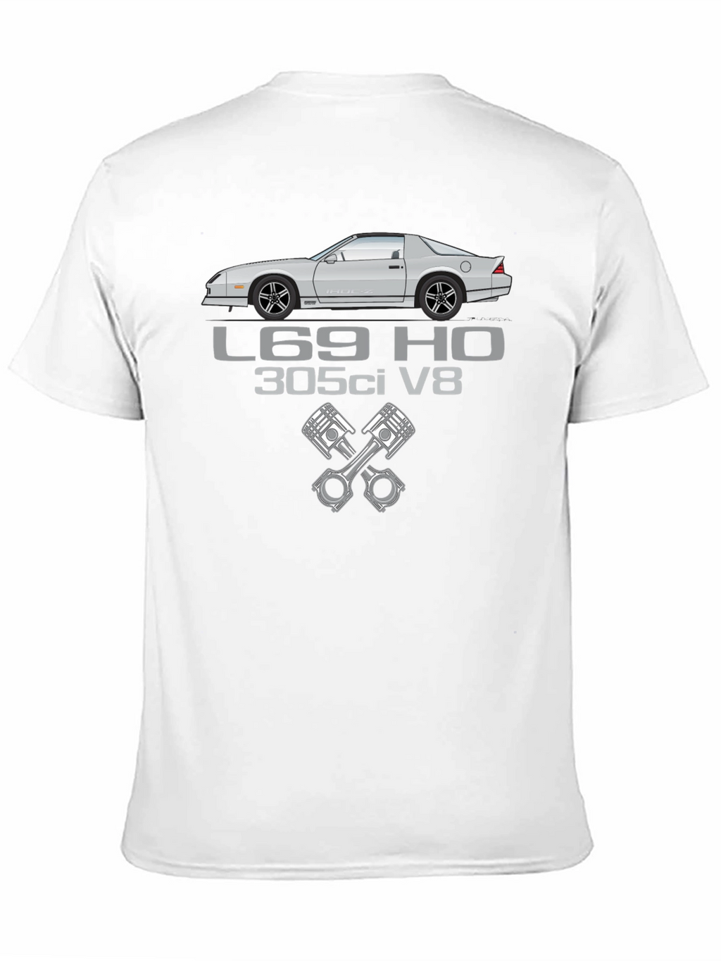 Camaro L69 HO 305ci V8 Black T-Shirt