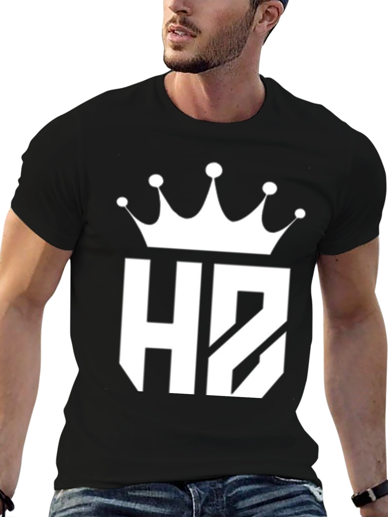 King HZ Black Graphic Tee - Modern Casual Style
