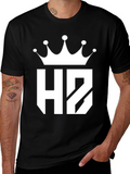 King HZ Black Graphic Tee - Modern Casual Style