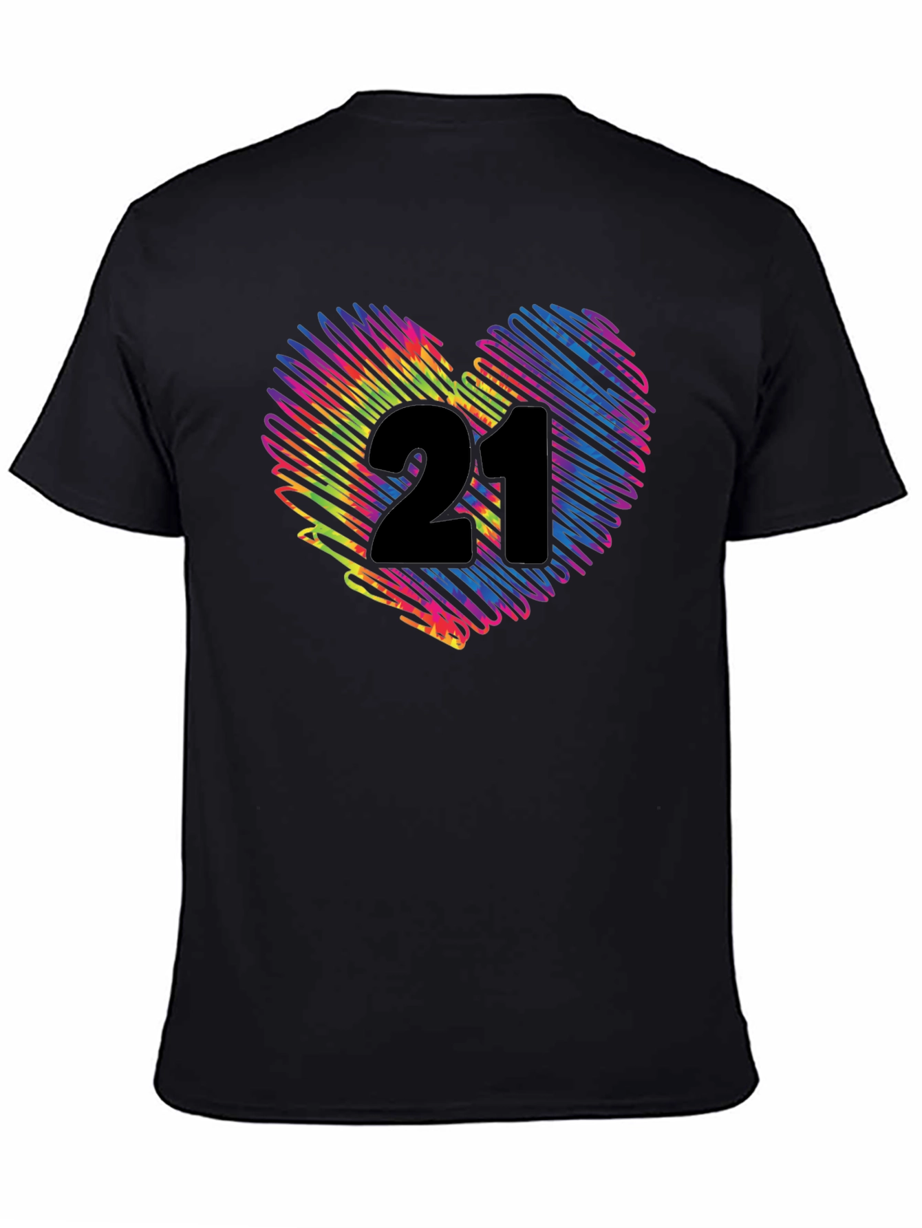 Rainbow 21st Birthday Heart T-Shirt