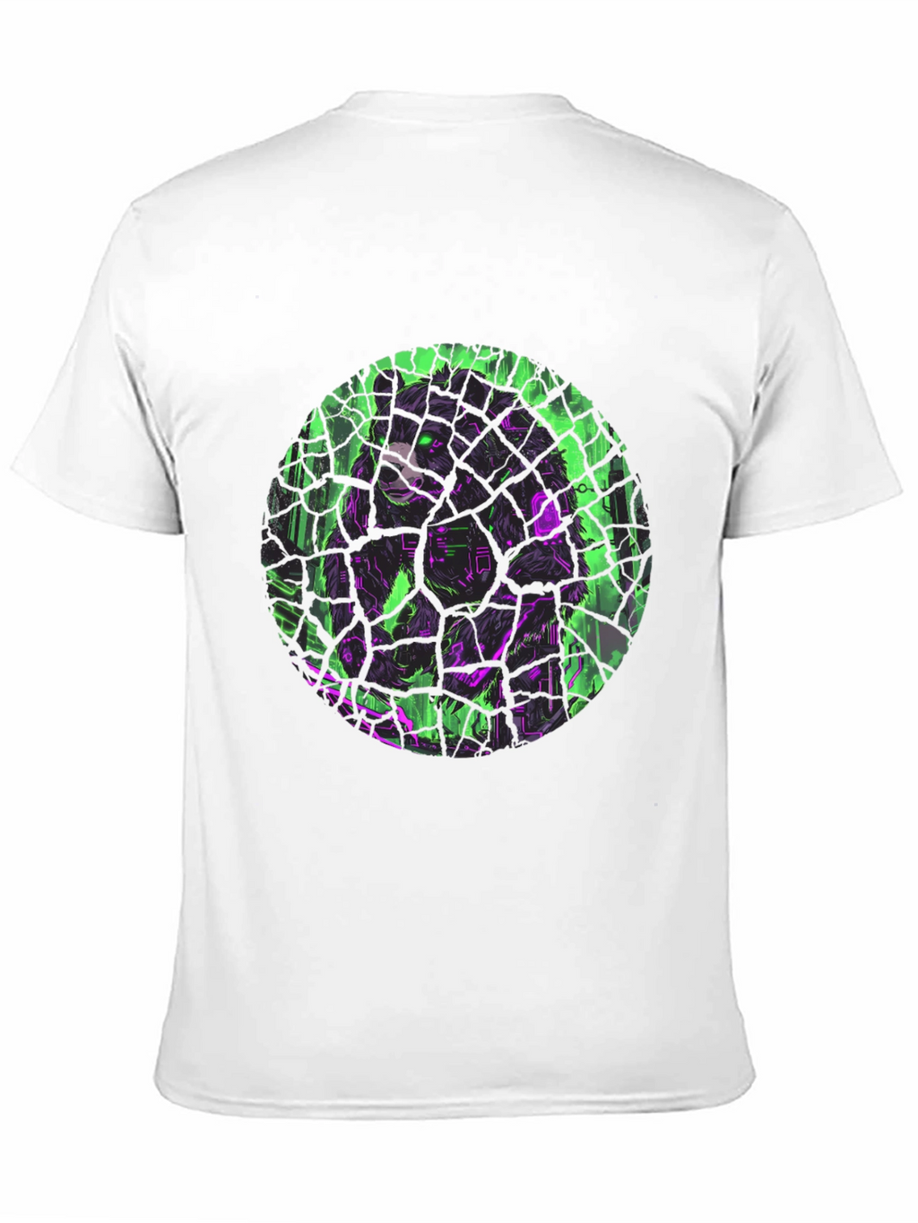 Cyber Bear Graphic Black T-Shirt