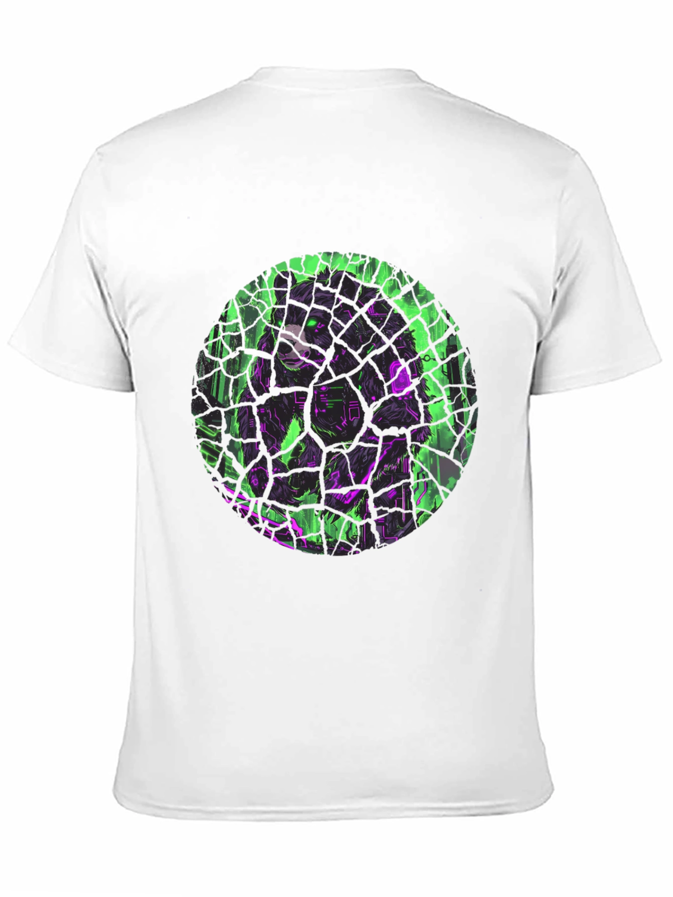 Cyber Bear Graphic Black T-Shirt