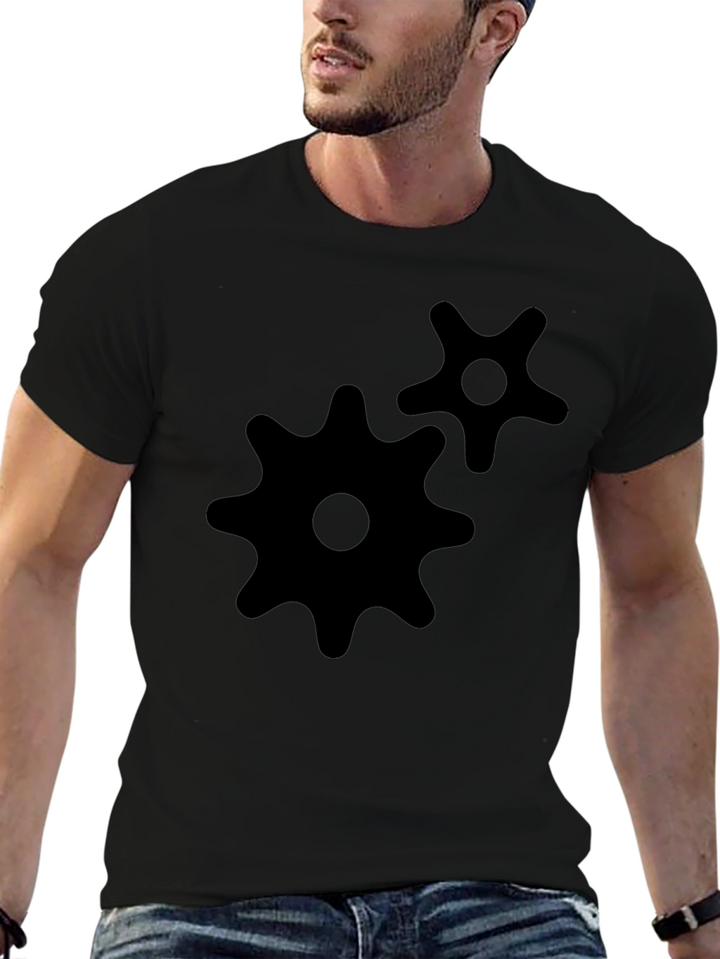 Gear Graphic Black T-Shirt