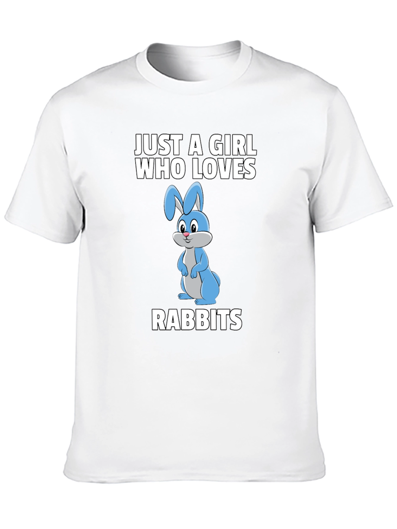 Just a Girl Who Loves Rabbits Graphic T-Shirt