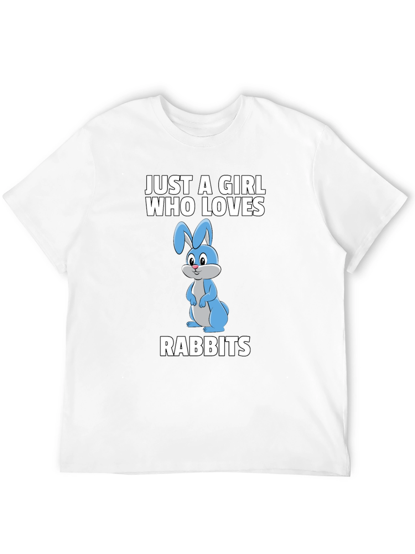 Just a Girl Who Loves Rabbits Graphic T-Shirt