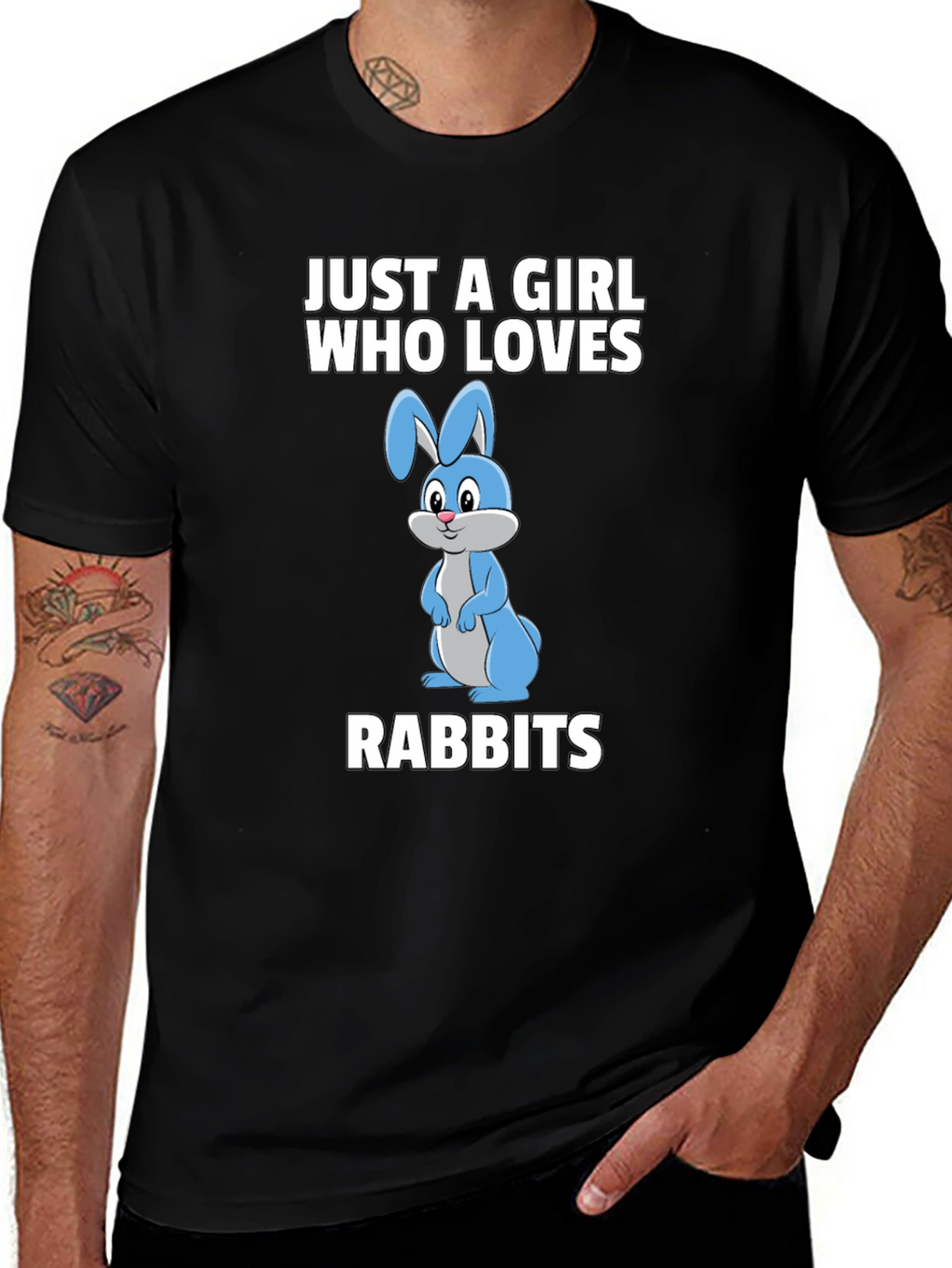 Just a Girl Who Loves Rabbits Graphic T-Shirt