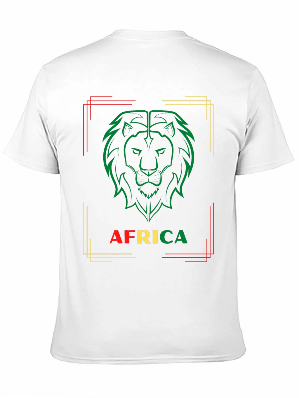 Africa Lion Graphic Tee - Black Crew Neck T-Shirt