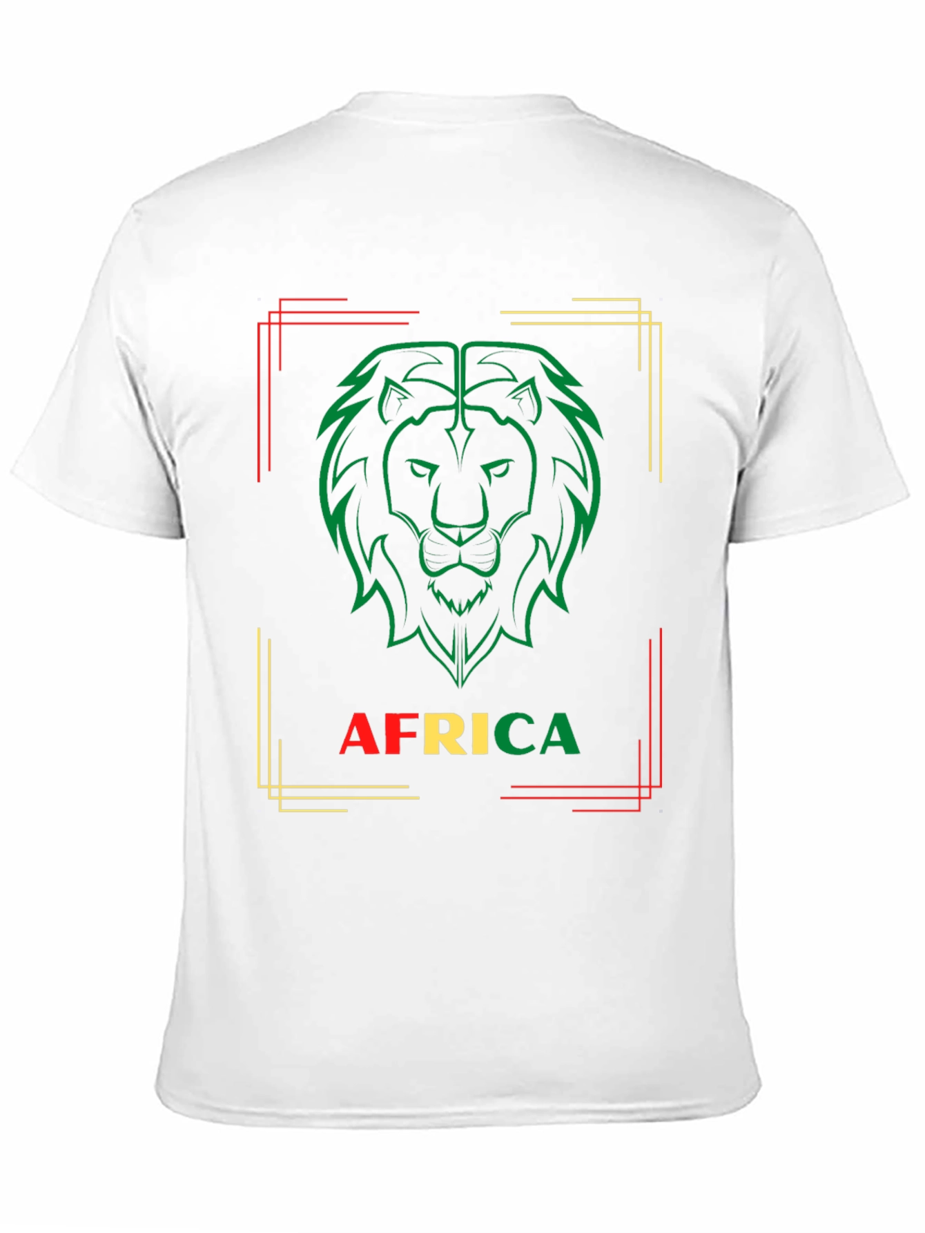 Africa Lion Graphic Tee - Black Crew Neck T-Shirt