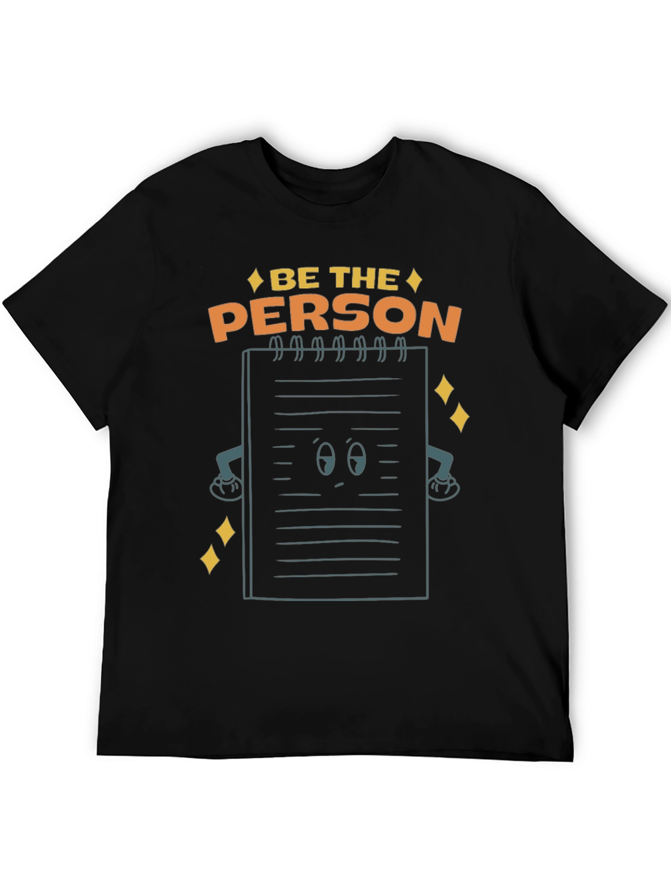 Be The Person Notebook Graphic Tee - Black