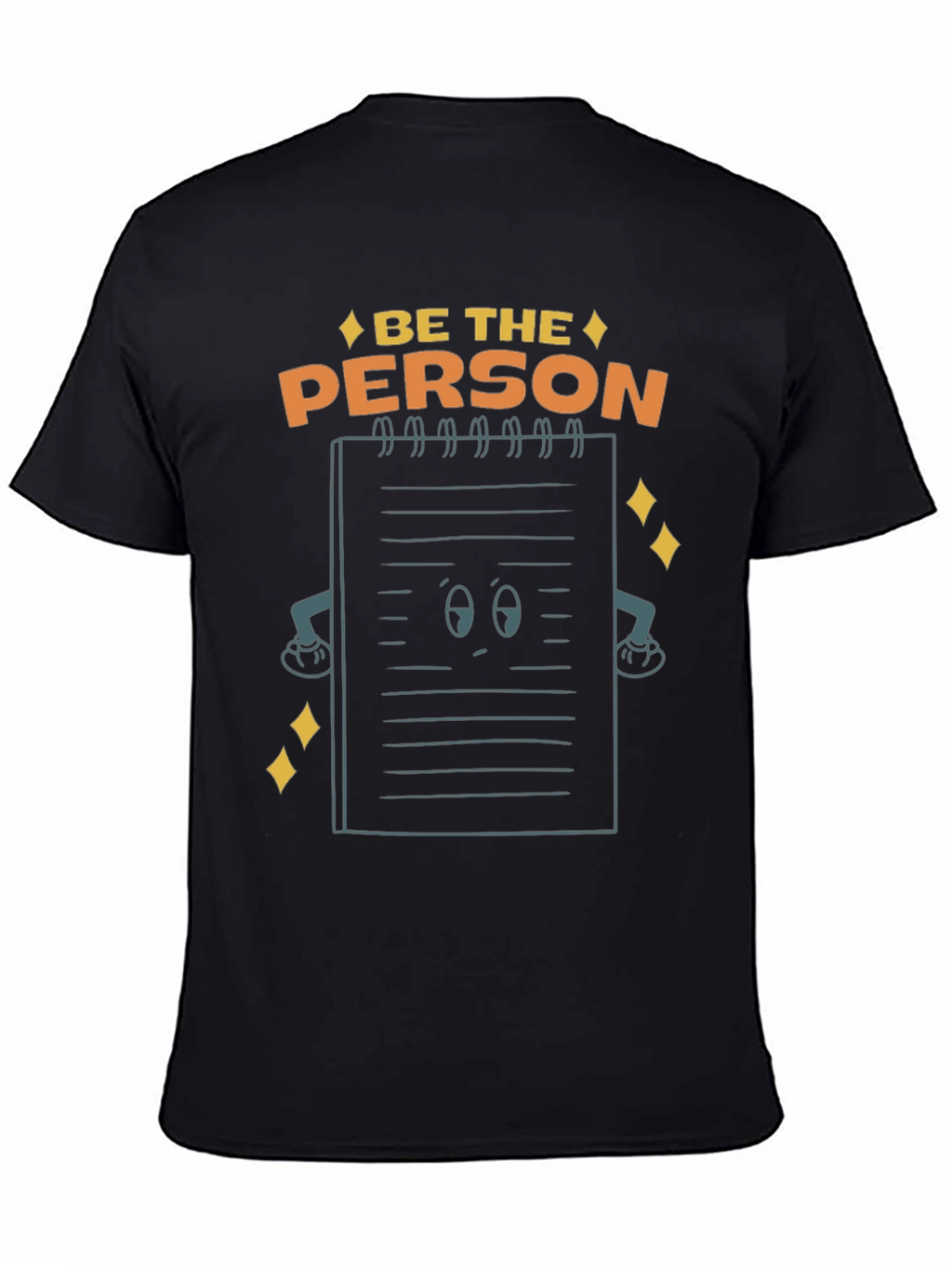 Be The Person Notebook Graphic Tee - Black