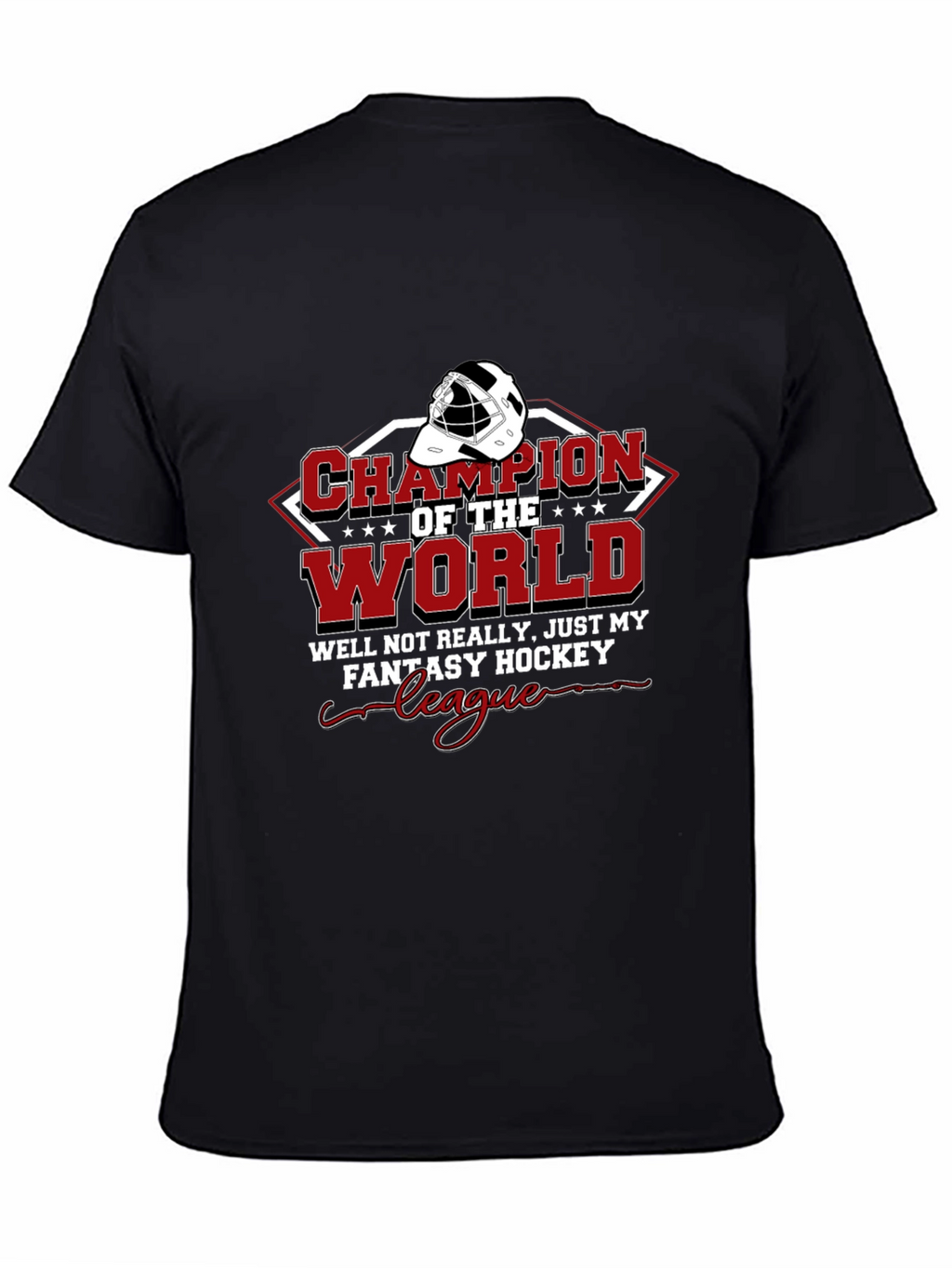 Fantasy Hockey Champion T-Shirt - Black