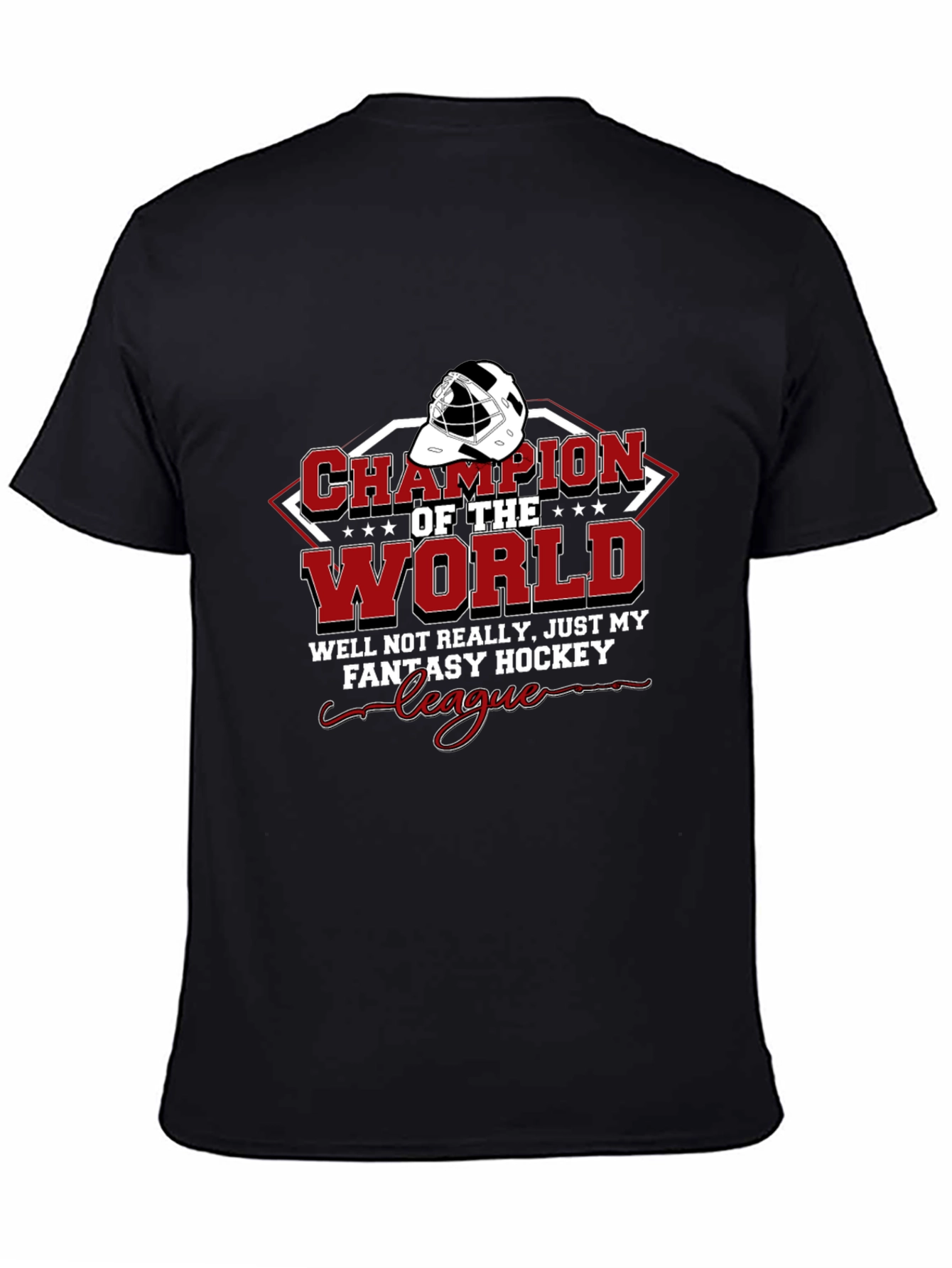 Fantasy Hockey Champion T-Shirt - Black