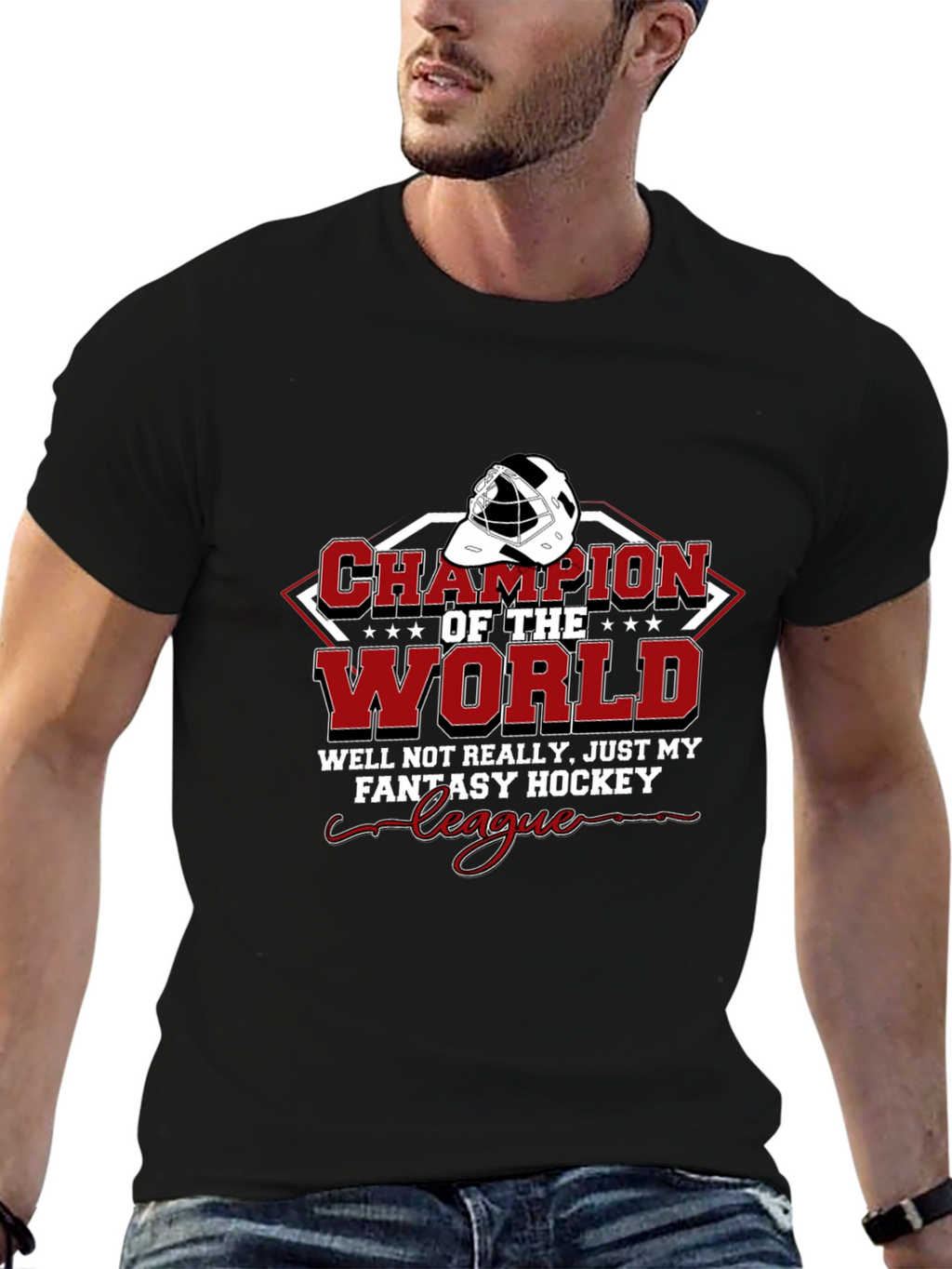 Fantasy Hockey Champion T-Shirt - Black