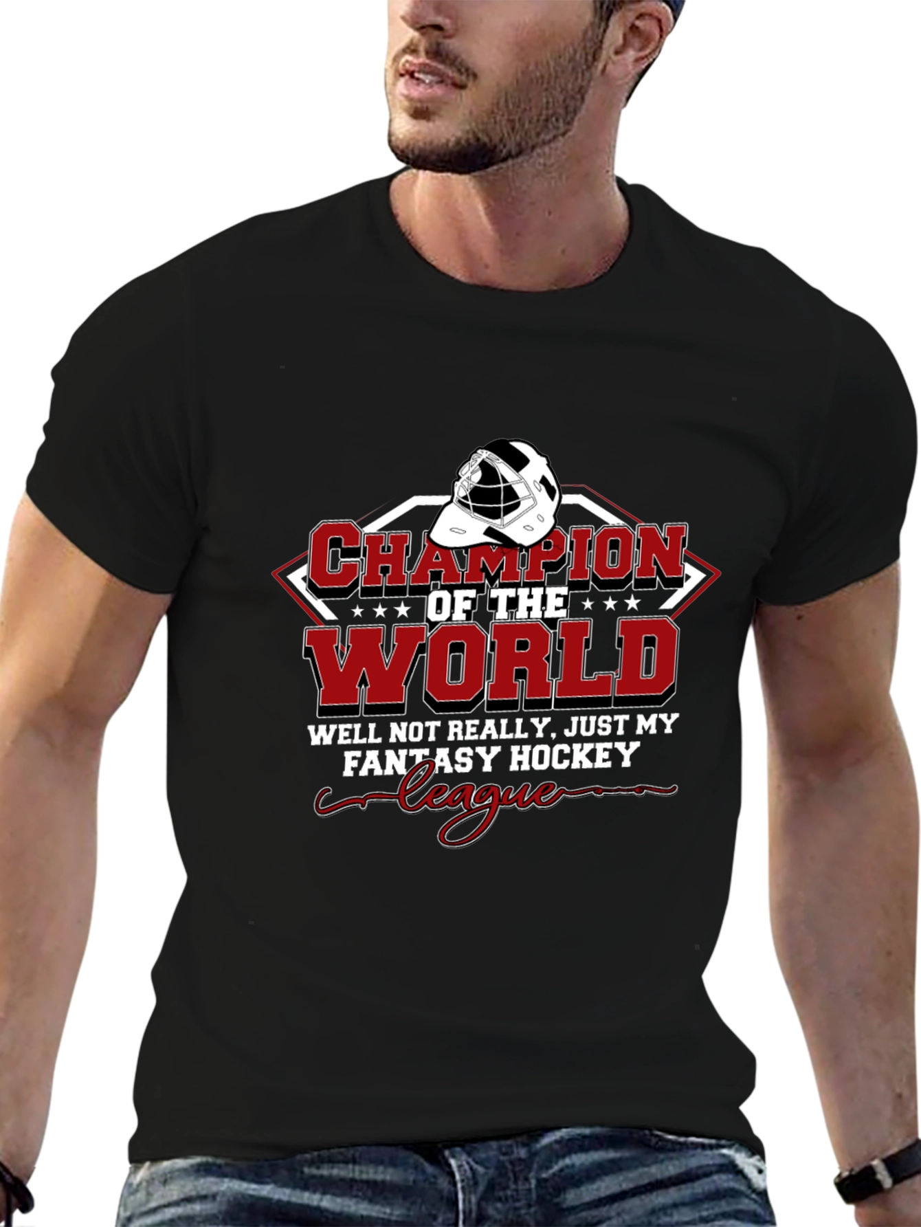 Fantasy Hockey Champion T-Shirt - Black