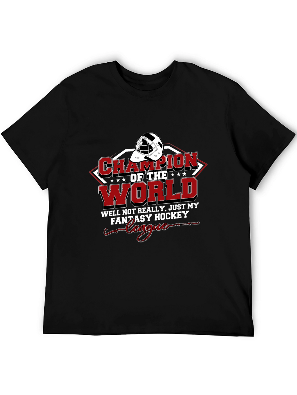 Fantasy Hockey Champion T-Shirt - Black