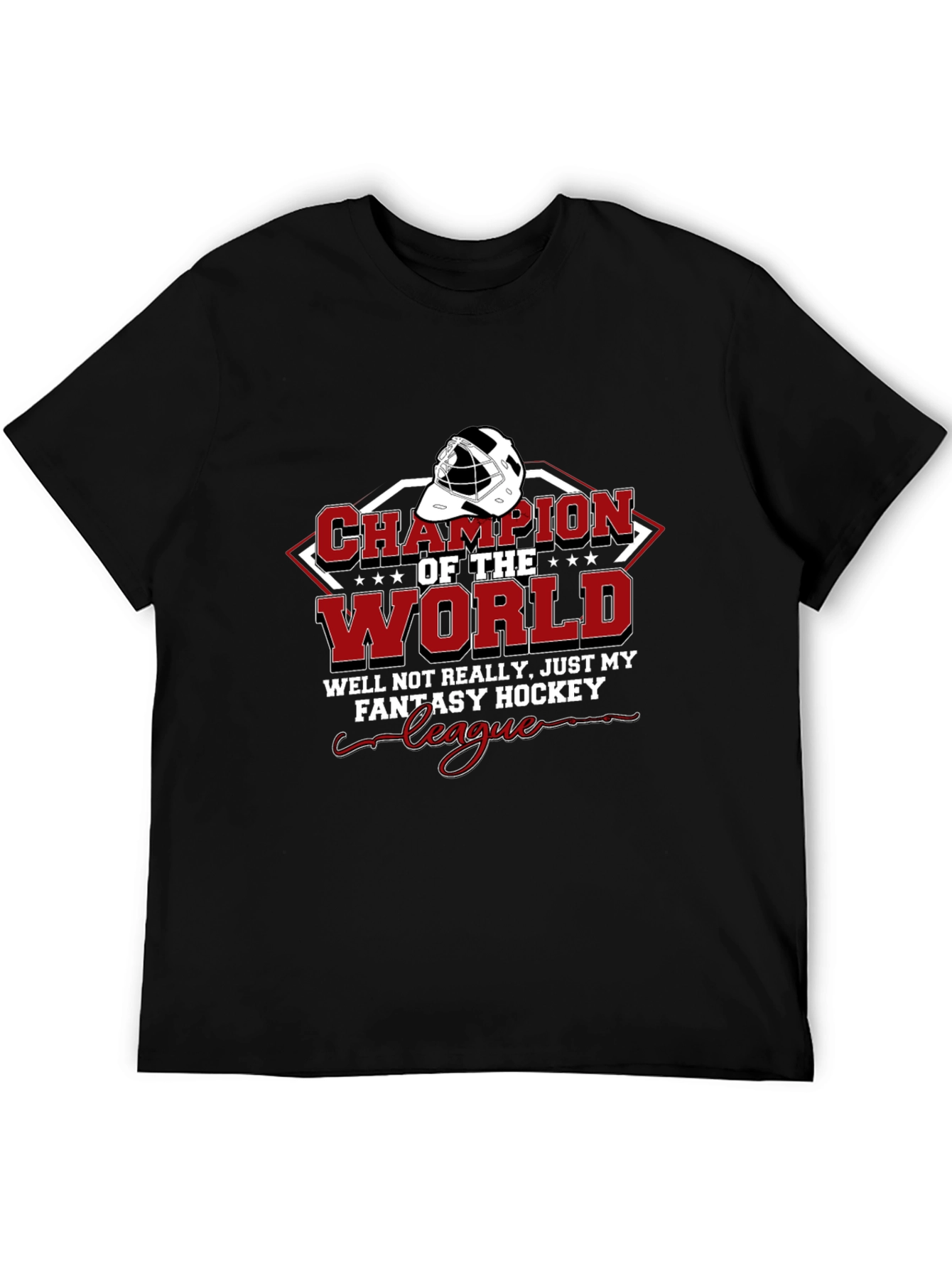 Fantasy Hockey Champion T-Shirt - Black