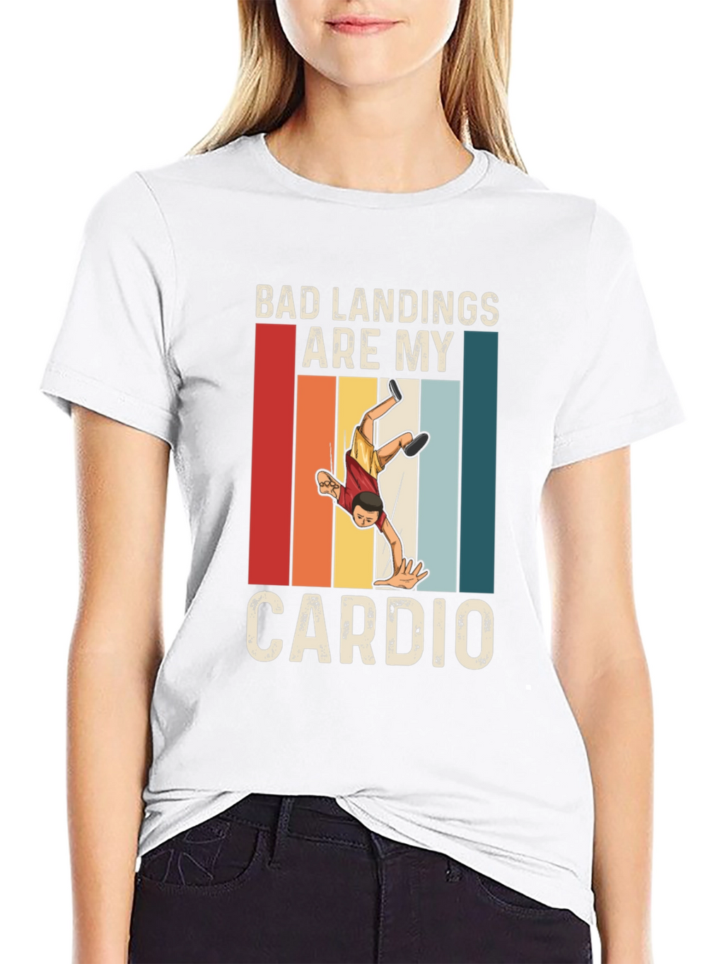Bad Landings are My Cardio T-Shirt - Wrestler Design