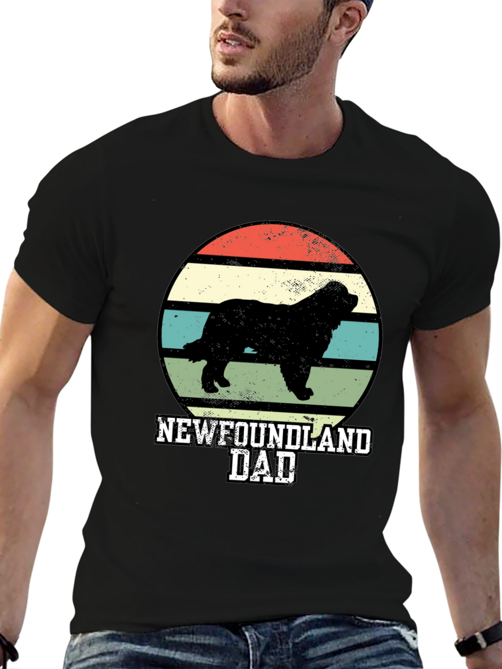 Newfoundland Dad Retro T-Shirt