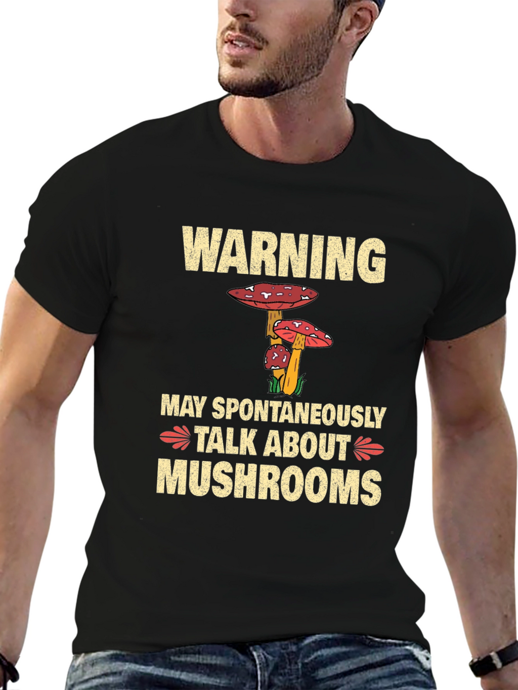 Warning May Spontaneously Talk About Mushrooms T-Shirt