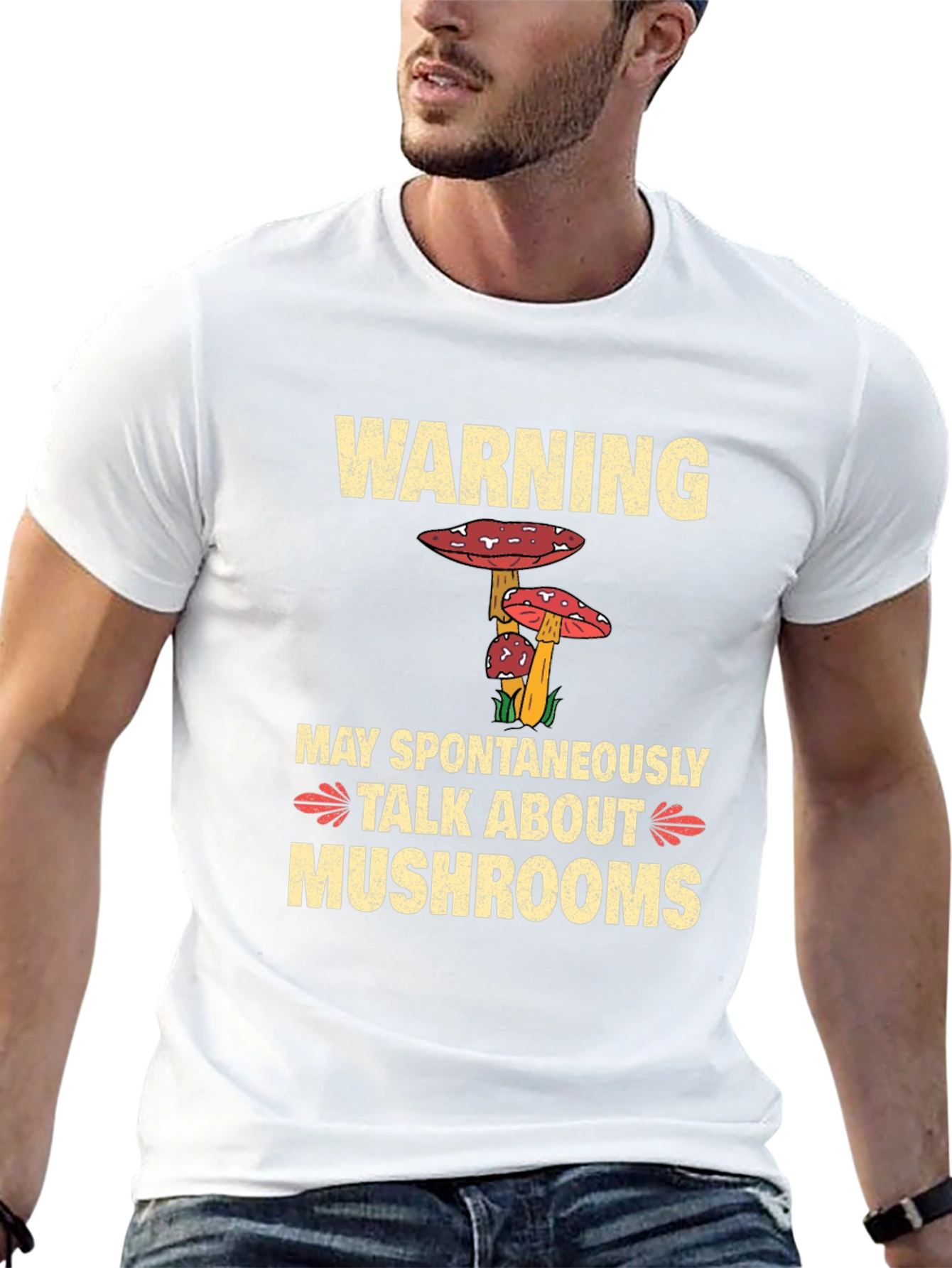 Warning May Spontaneously Talk About Mushrooms T-Shirt