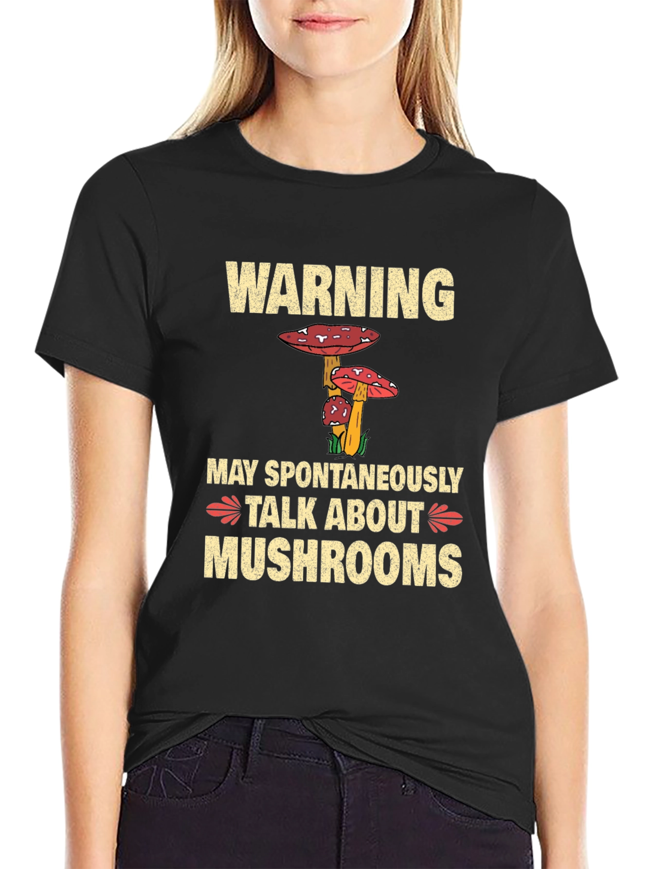 Warning May Spontaneously Talk About Mushrooms T-Shirt