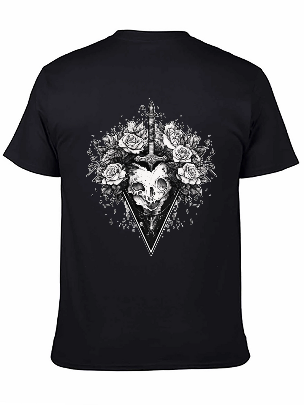 Skull & Roses Graphic Tee - Edgy Style