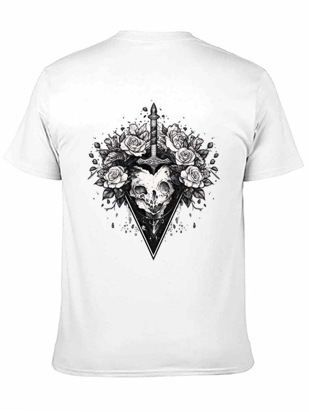 Skull & Roses Graphic Tee - Edgy Style