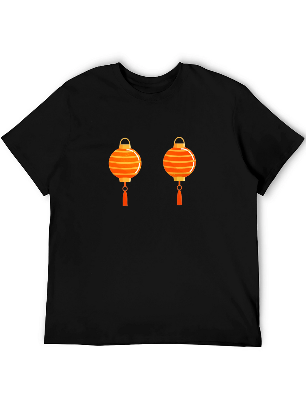 Lantern Graphic Tee - Casual Black T-Shirt