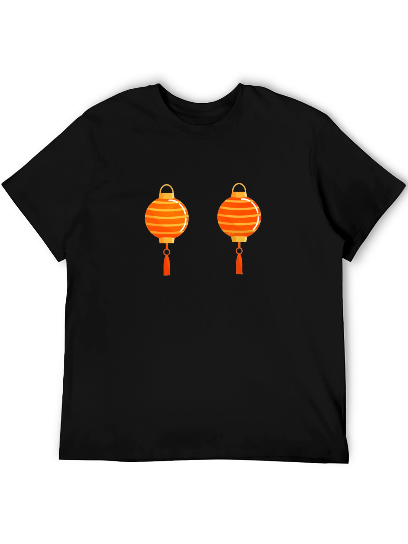 Lantern Graphic Tee - Casual Black T-Shirt