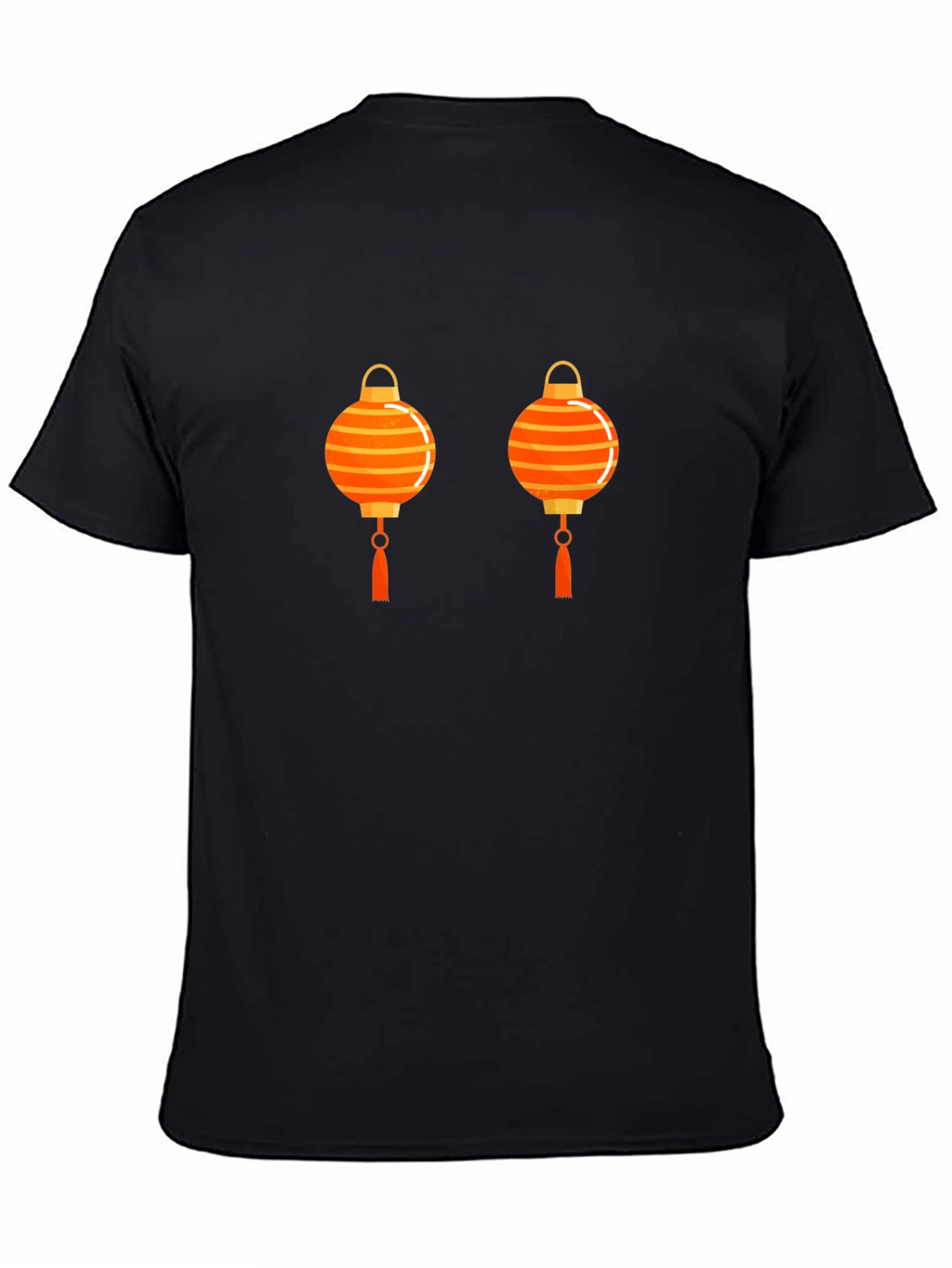 Lantern Graphic Tee - Casual Black T-Shirt