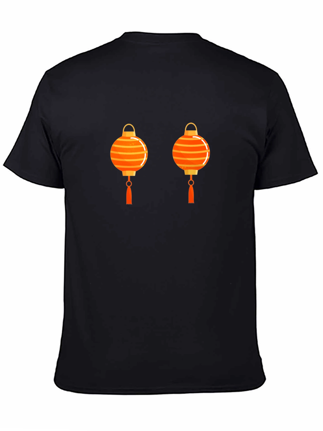 Lantern Graphic Tee - Casual Black T-Shirt