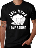 Cool Moms Love Baking Graphic T-Shirt