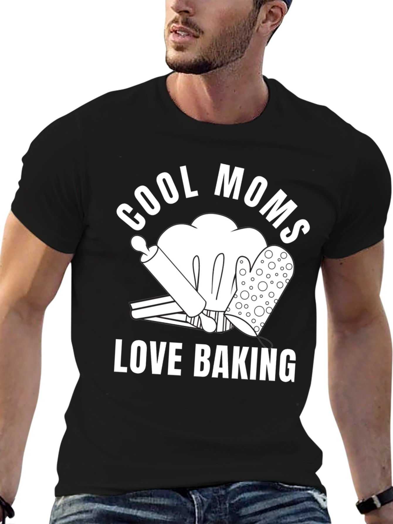 Cool Moms Love Baking Graphic T-Shirt