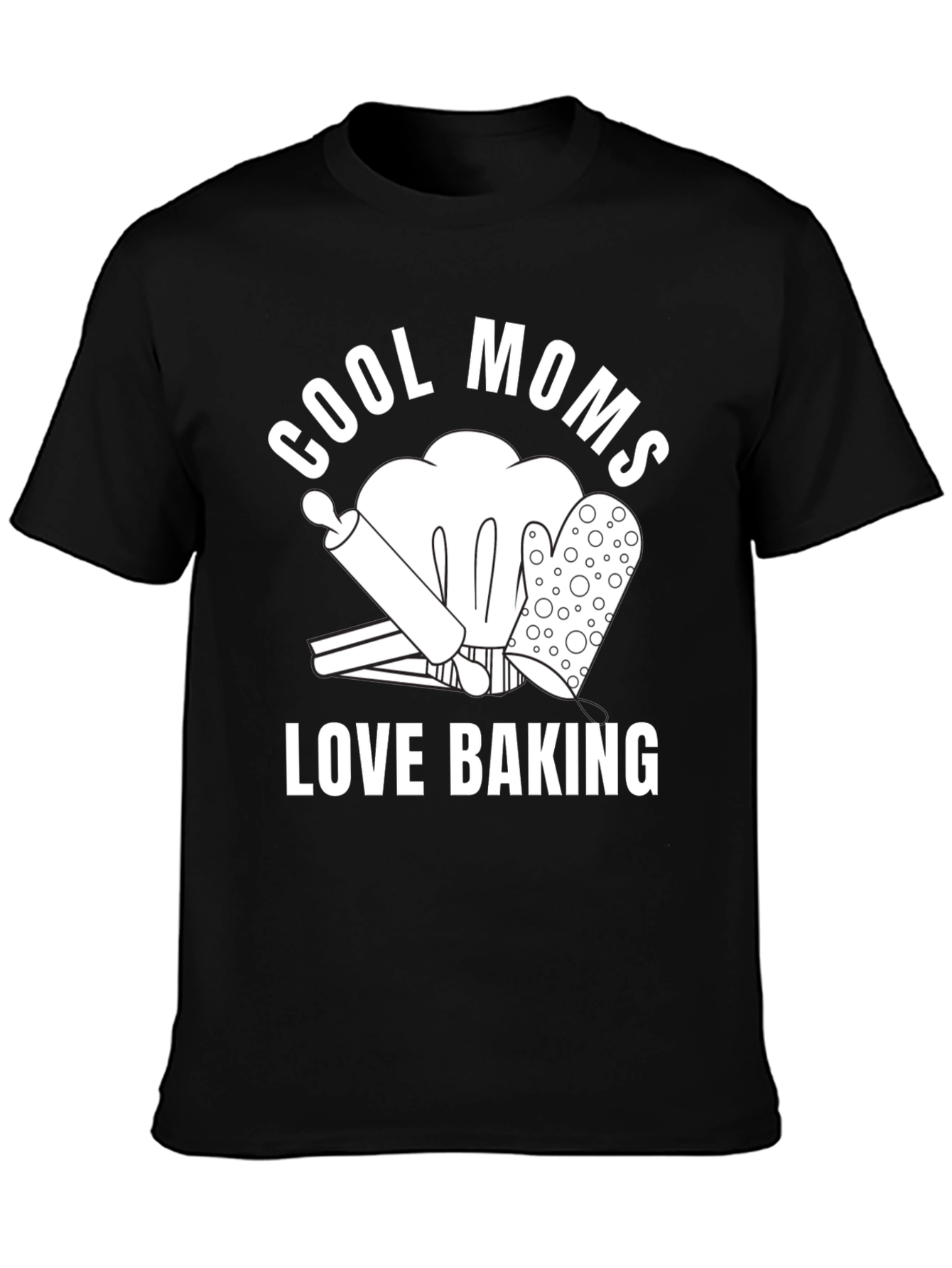 Cool Moms Love Baking Graphic T-Shirt