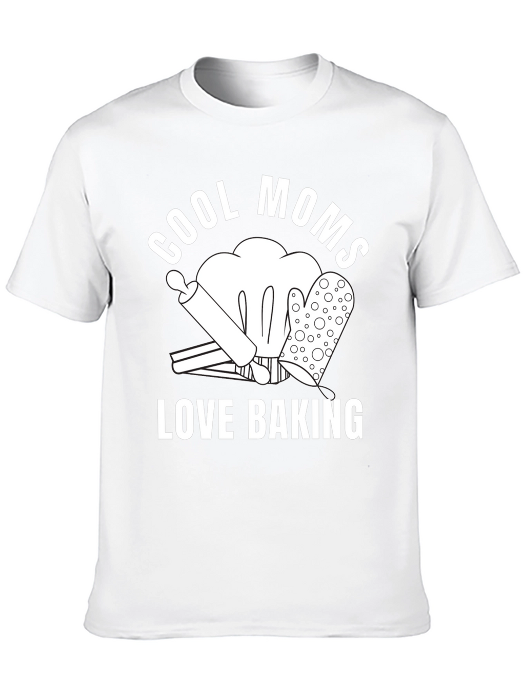 Cool Moms Love Baking Graphic T-Shirt